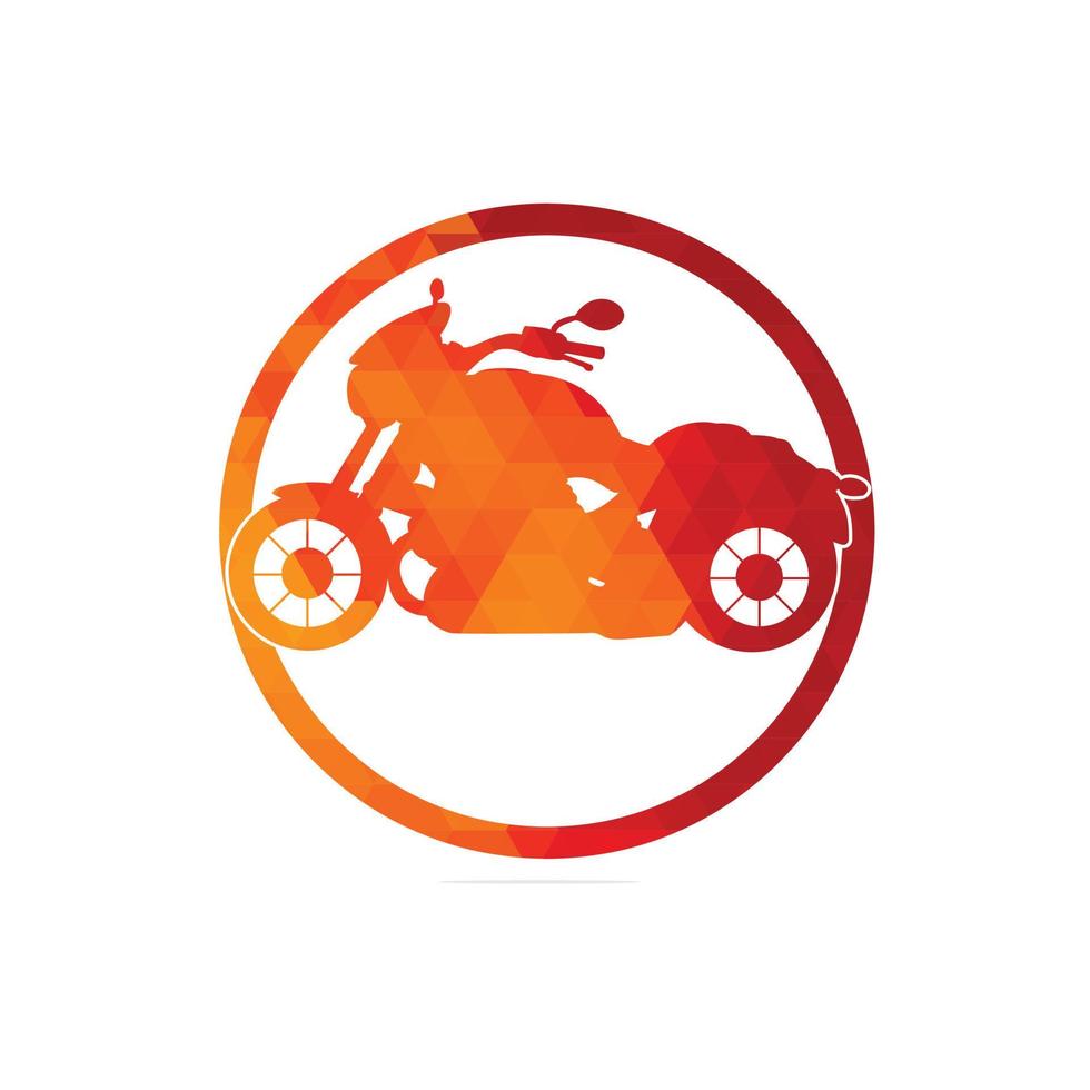 plantilla de vector de diseño de logotipo de icono de moto