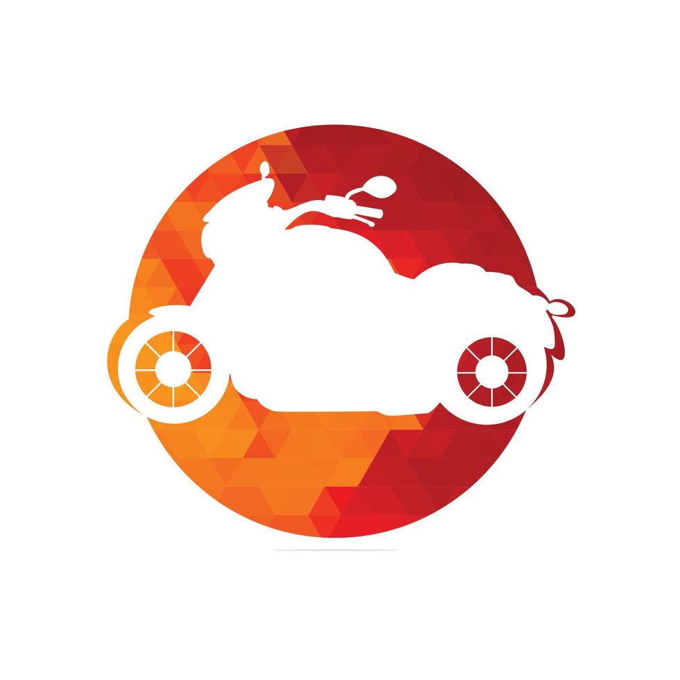 plantilla de vector de diseño de logotipo de icono de moto