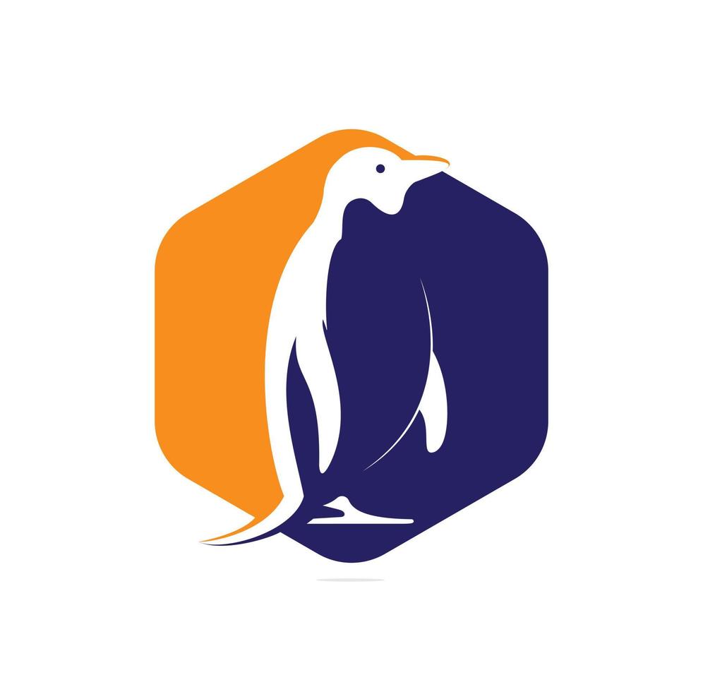 Creative Penguin Logo Template vector icon illustration design