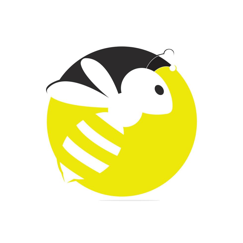 plantilla de diseño de logotipo de abeja de miel para su empresa vector