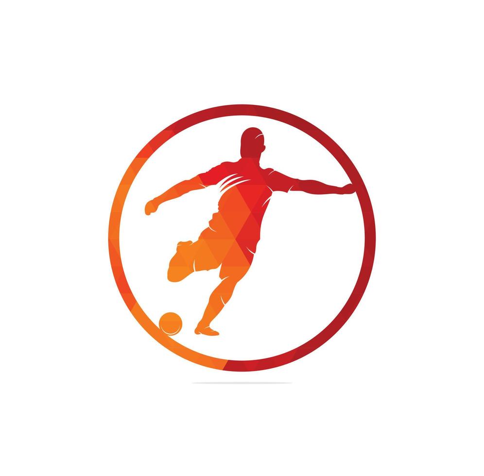Soccer and Football Player Man logo vector. Silhouette vector