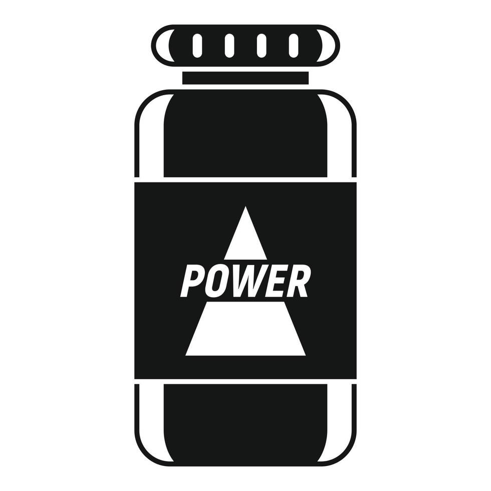 Power sport nutrition icon, simple style vector