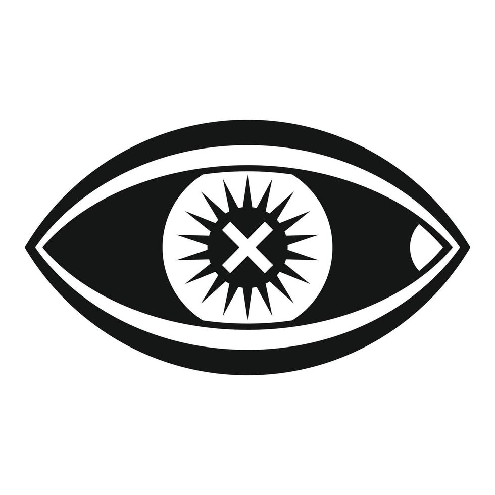 Confuse human eye icon, simple style vector