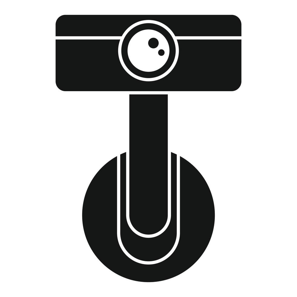 Digital car recorder icon, simple style vector