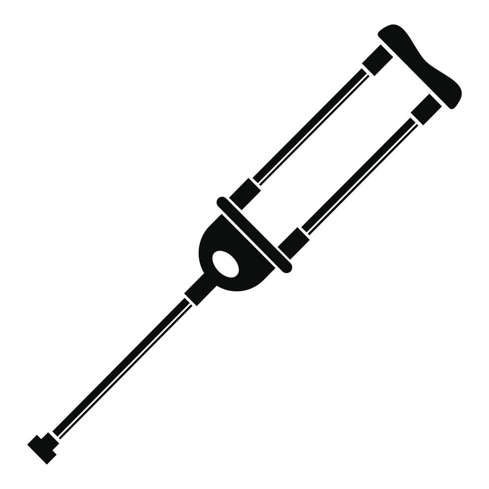 Medical crutch icon, simple style vector