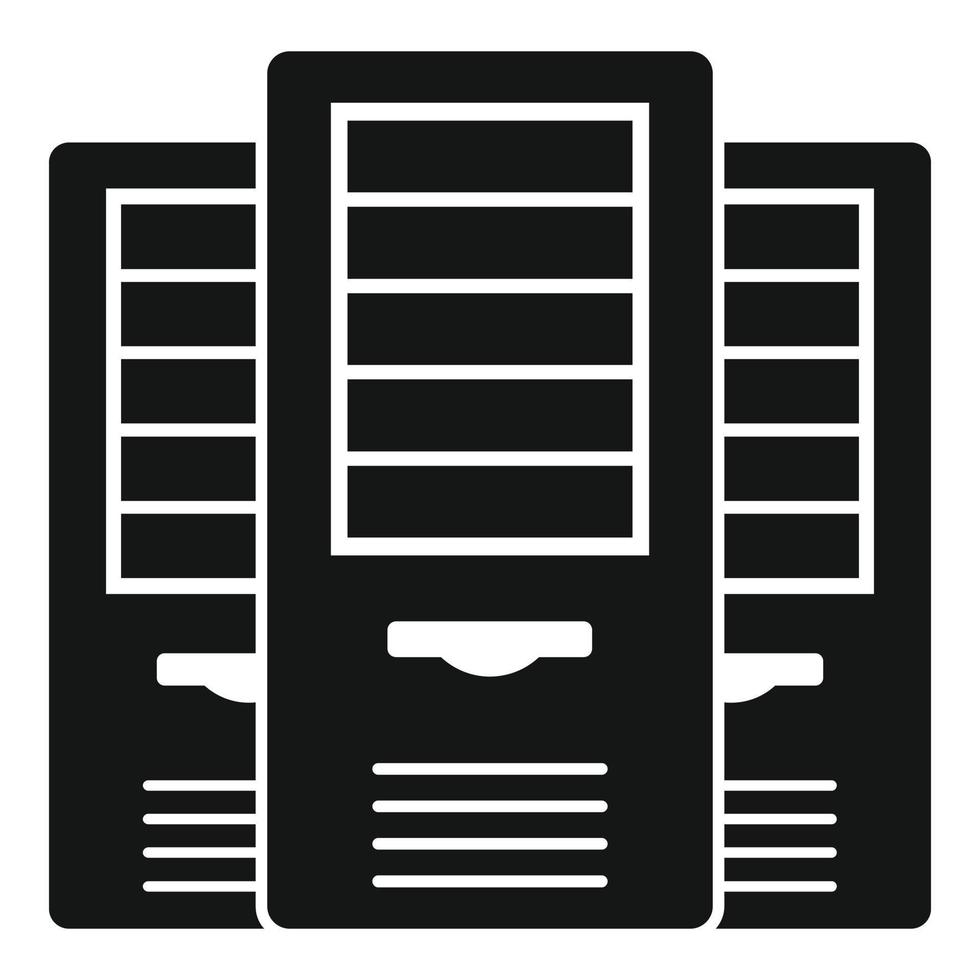 Server computers icon, simple style vector