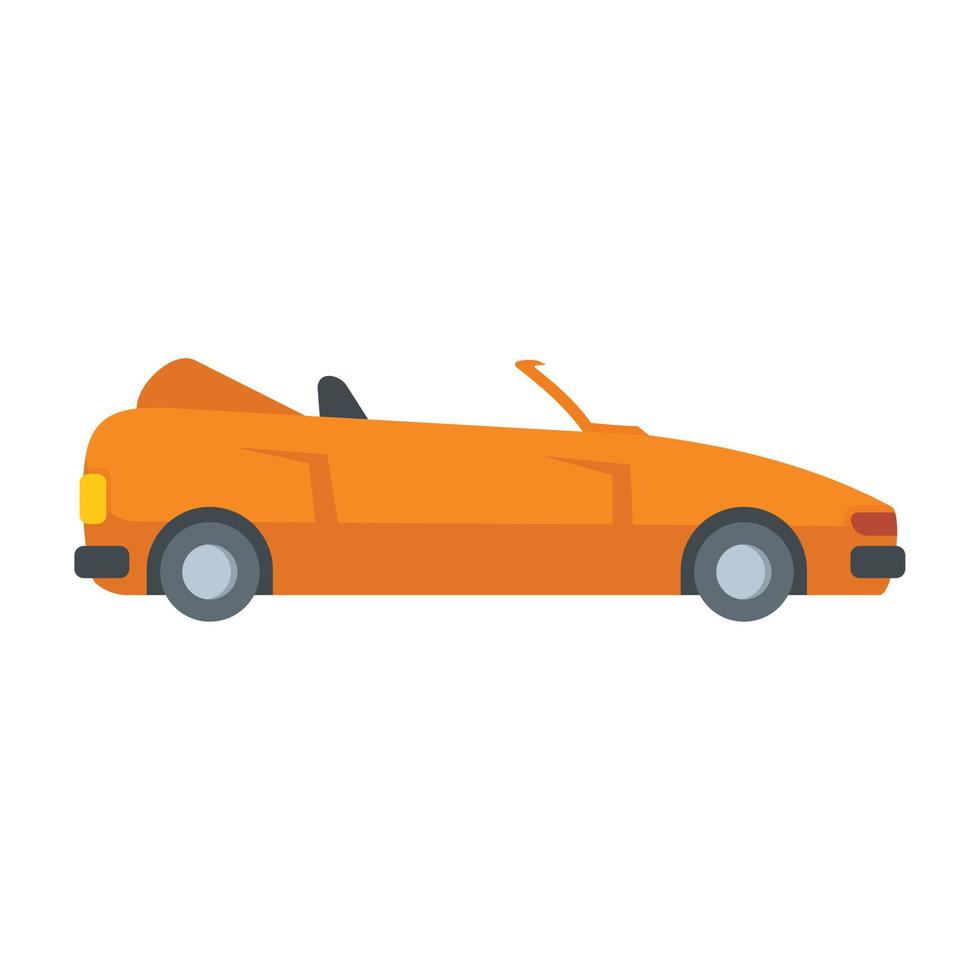 Modern cabriolet icon, flat style vector