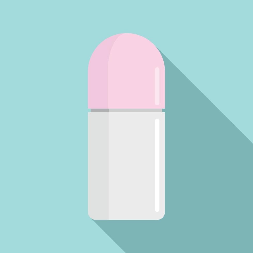 Pink deodorant icon, flat style vector