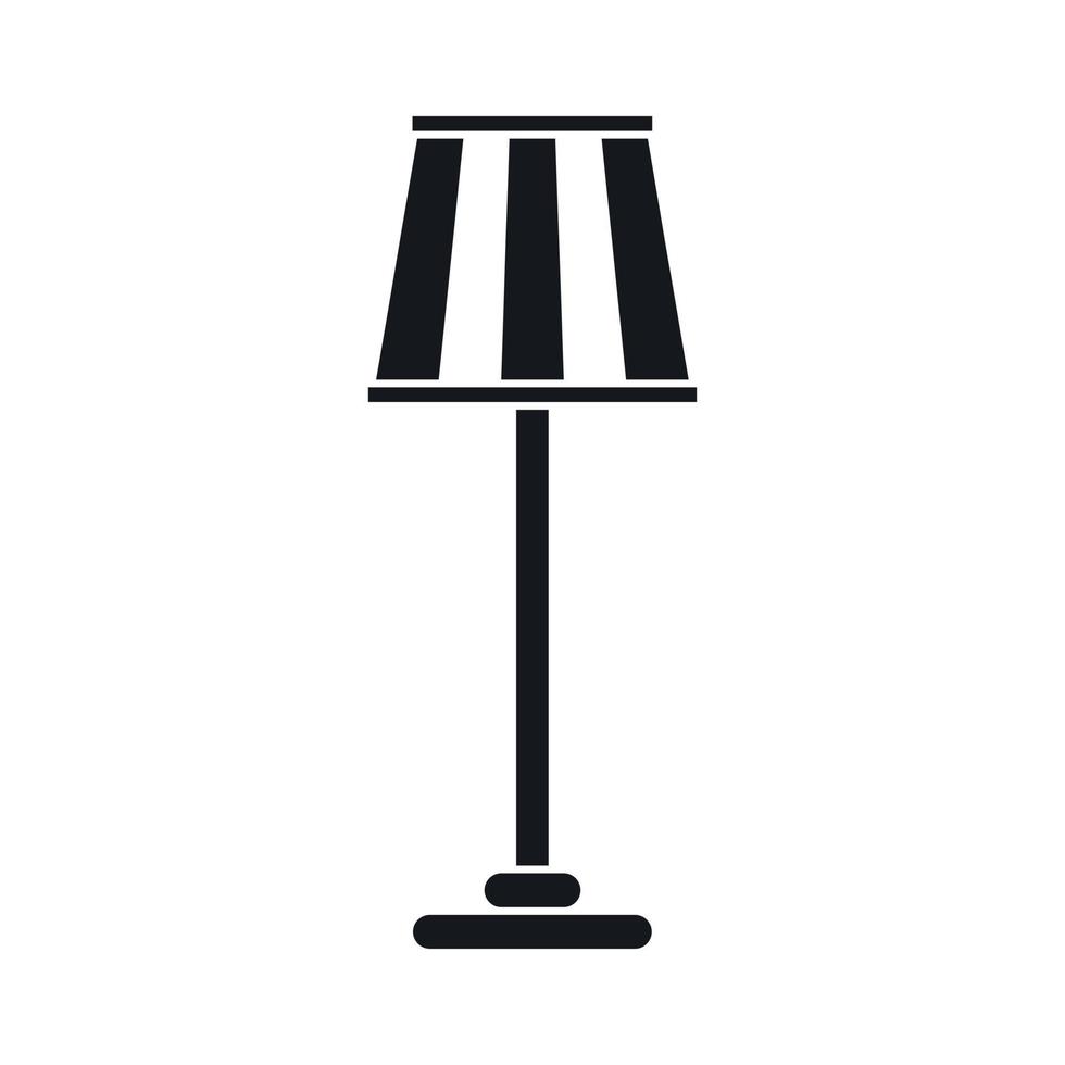 Floor lamp icon, simple style vector