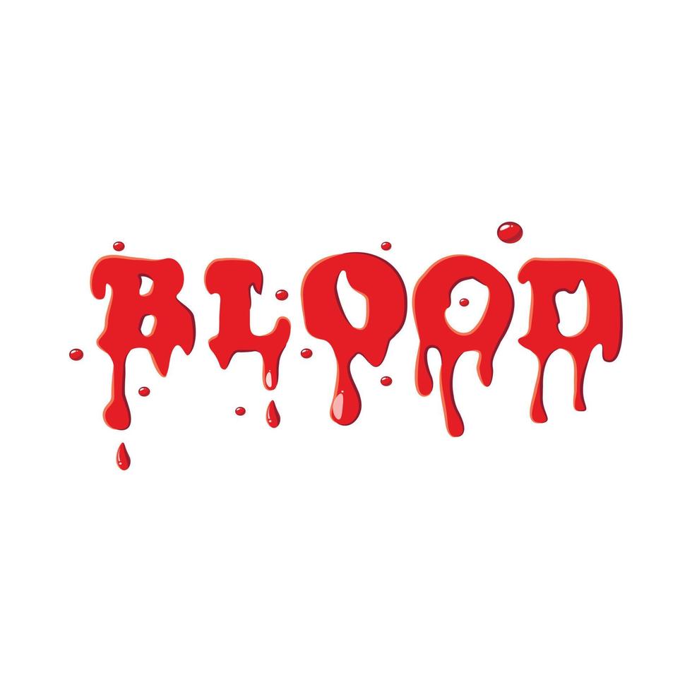 Word blood icon vector