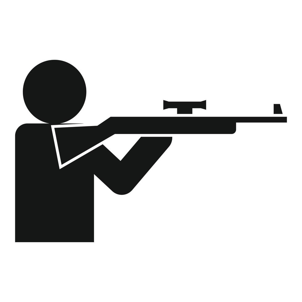 Sniper shooter icon, simple style vector