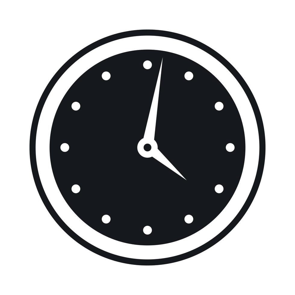 icono de reloj, estilo simple vector