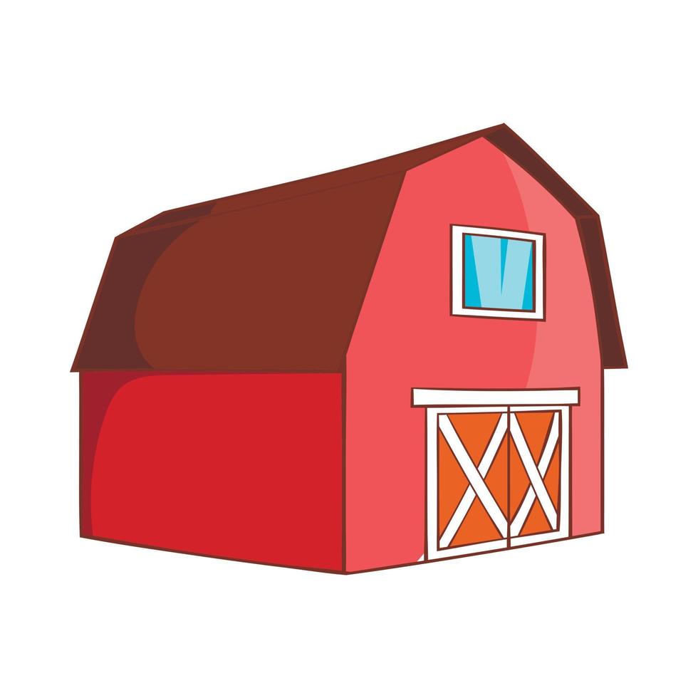 Barn for animals icon, cartoon style vector