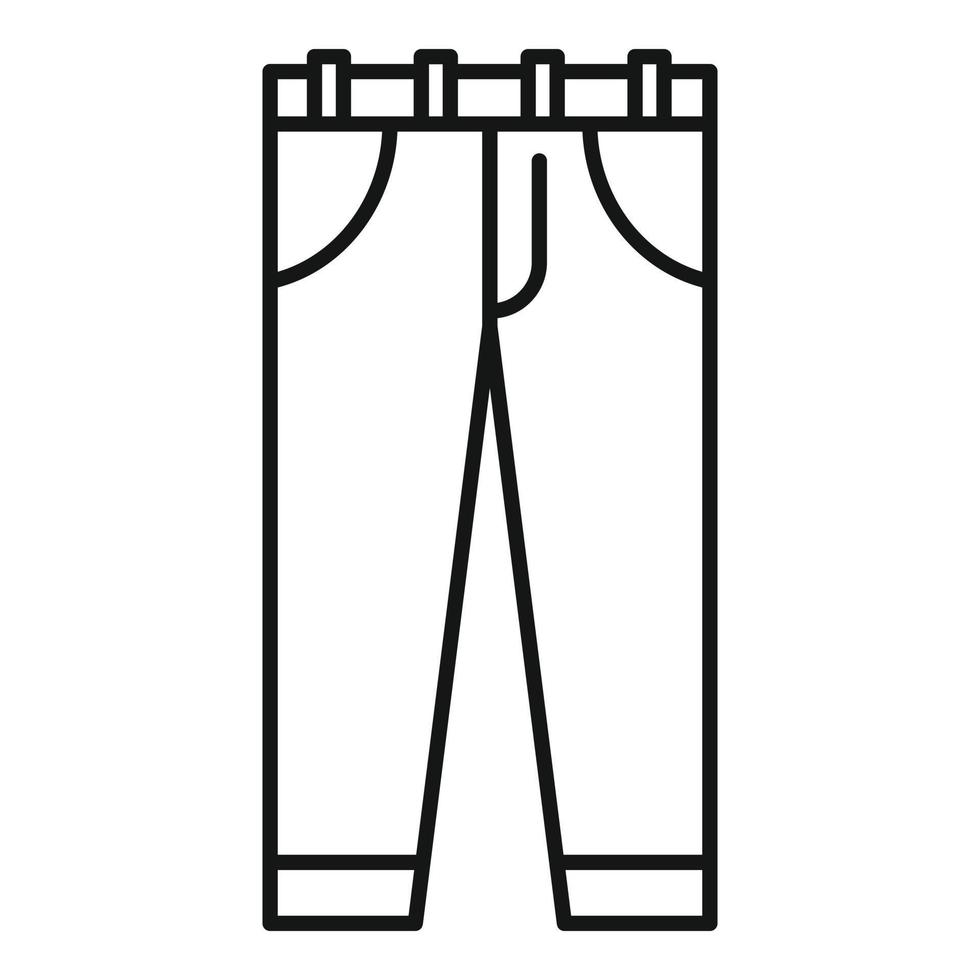 Clothes jeans icon, outline style vector