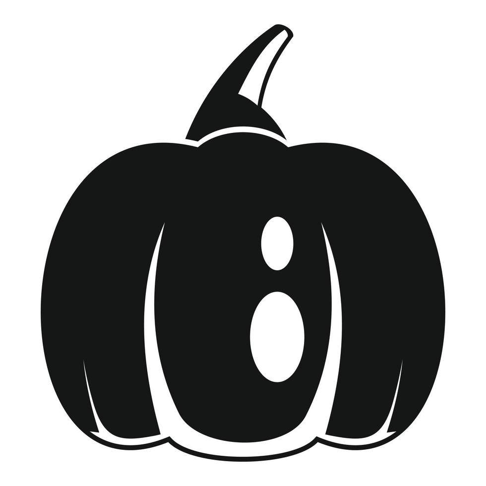 Ripe pumpkin icon, simple style vector