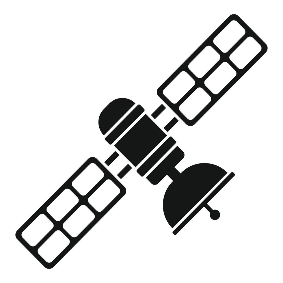 Space satellite icon, simple style vector