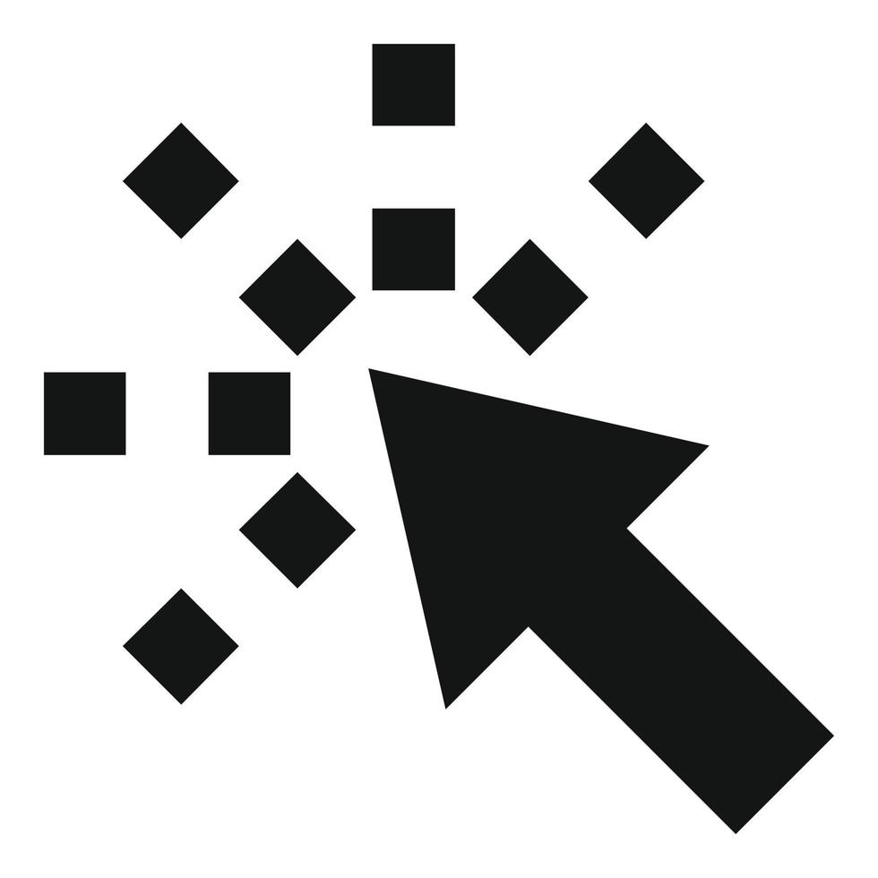 Cursor internet icon, simple black style vector