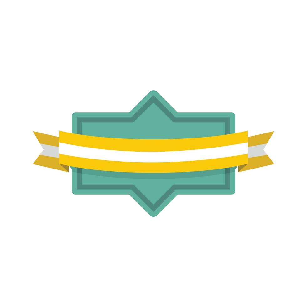 Badge ribbon icon, flat style vector