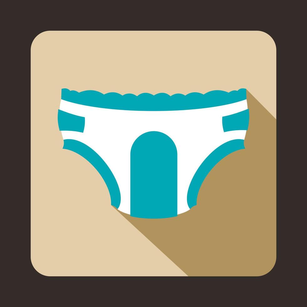 Adult diapers icon, flat style vector