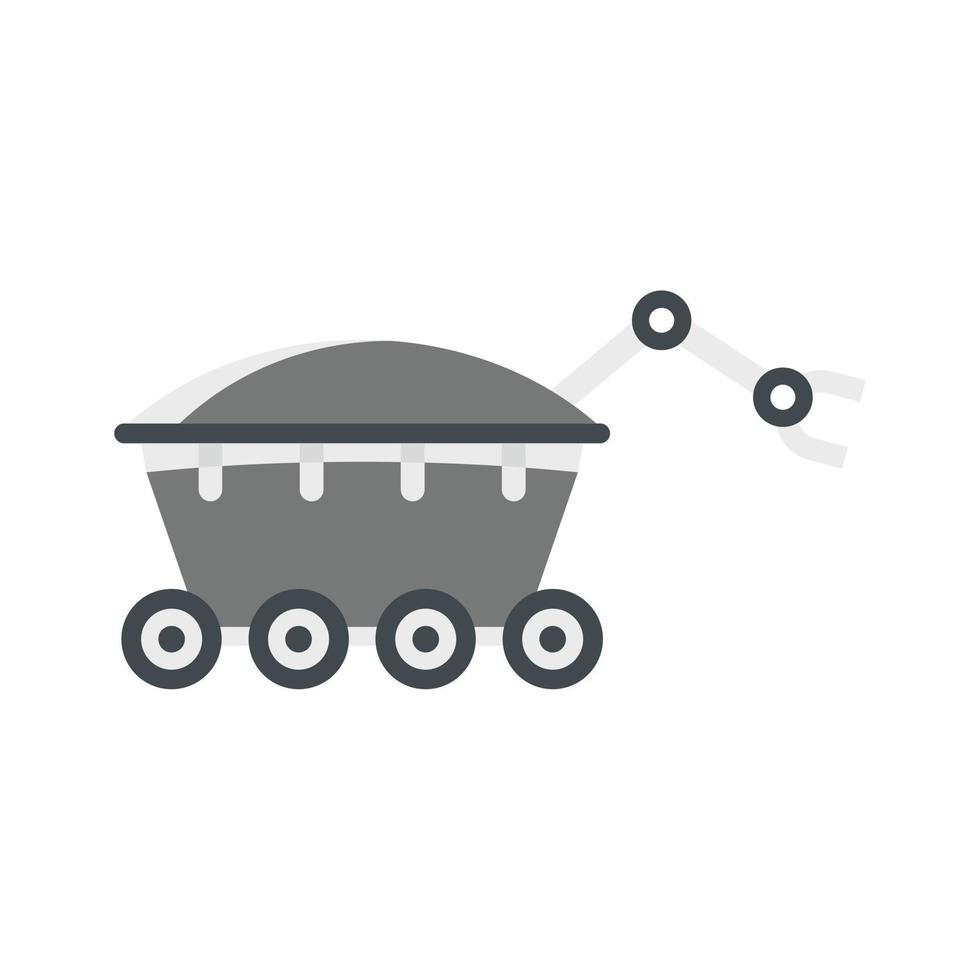 Space rover icon, flat style vector