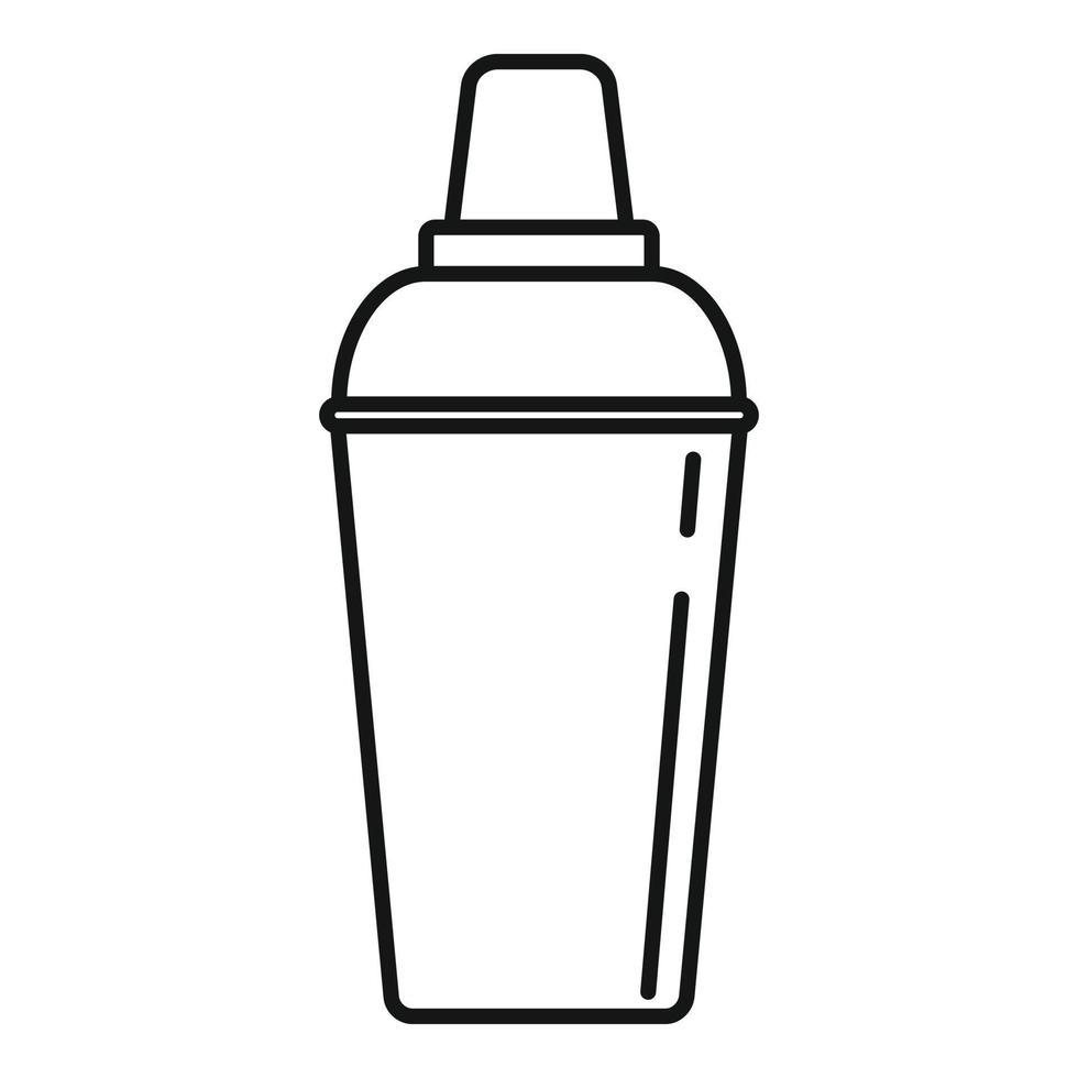 Bar shaker icon, outline style vector