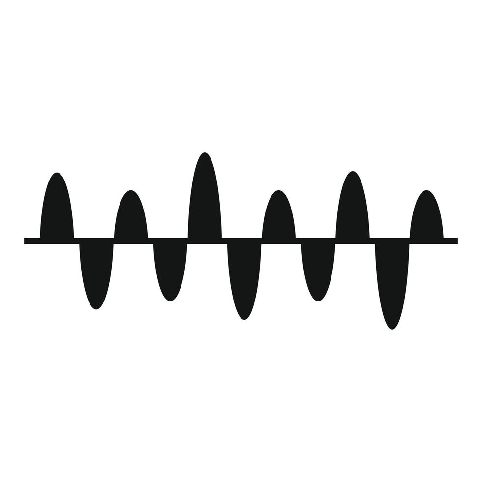 icono de reproducción de ecualizador, estilo negro simple vector