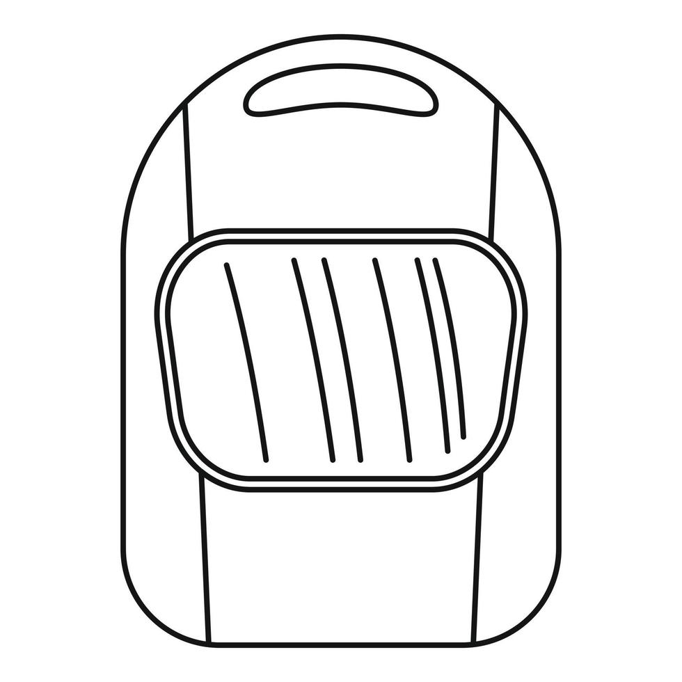 Welding helmet icon, outline style vector