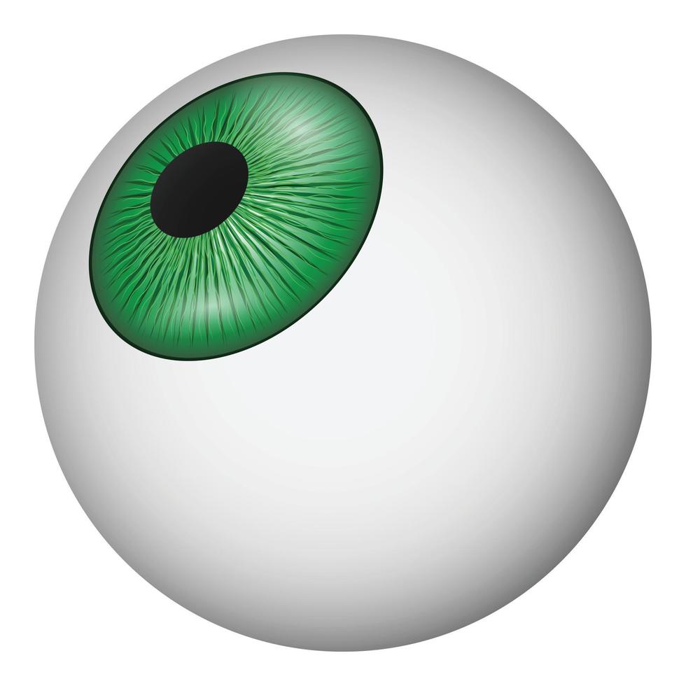 icono de globo ocular, estilo realista vector