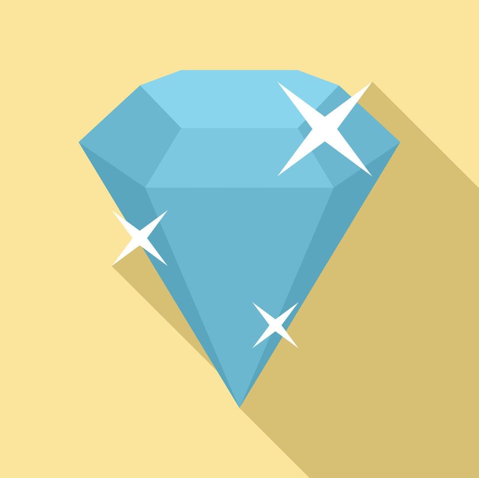 icono de diamante, tipo plano vector