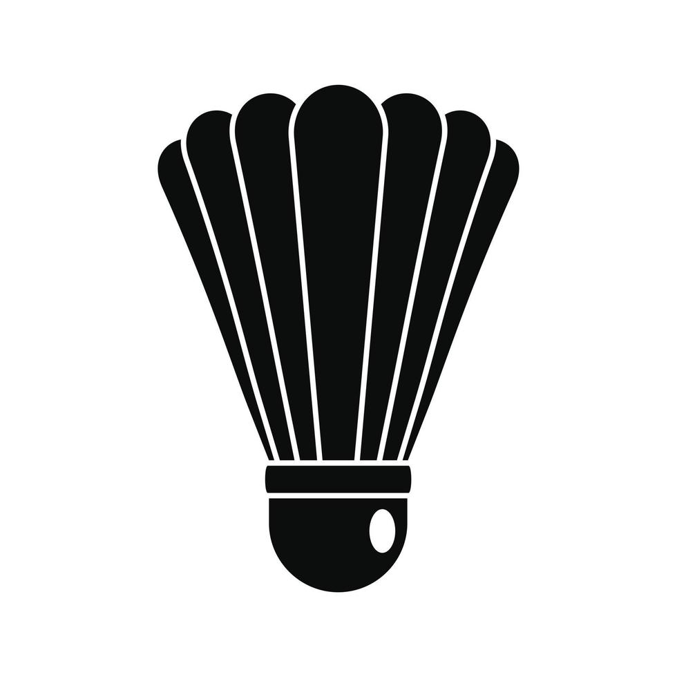 Shuttle birdie equipment icon, simple style vector
