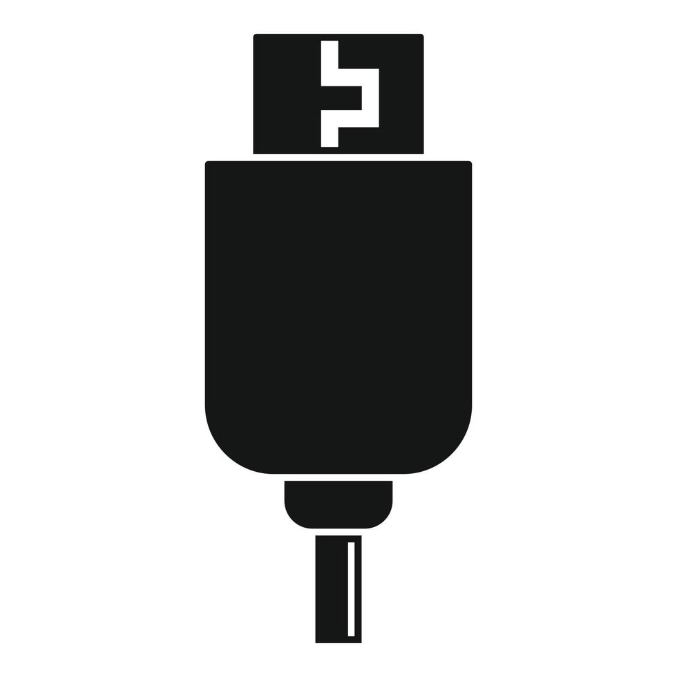 Phone usb cable icon, simple style vector
