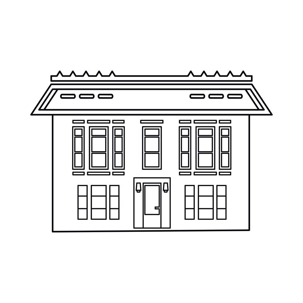 House icon, outline style vector