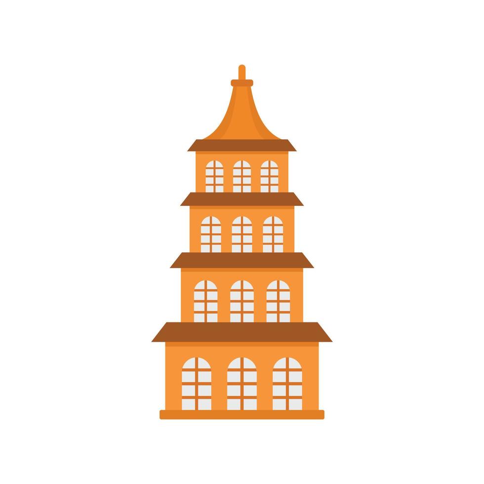 Taiwan window building icon, flat style vector