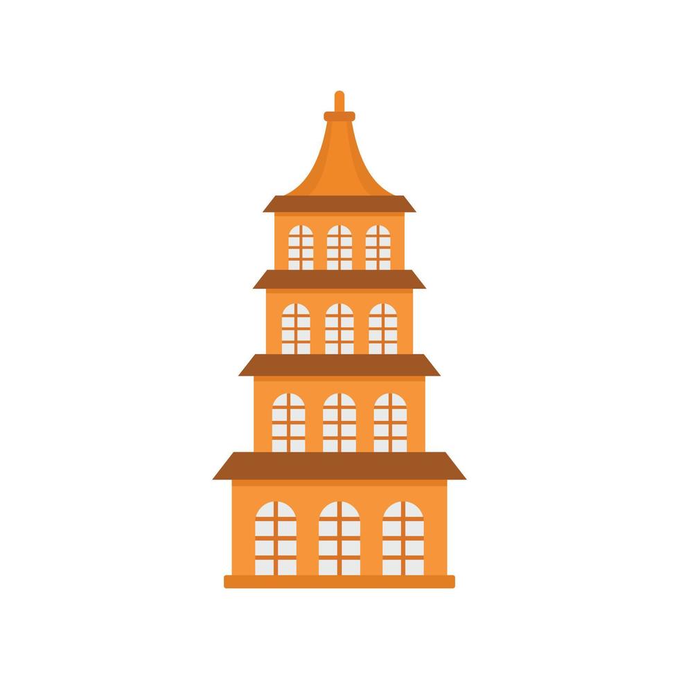 icono de construcción de ventanas de taiwán, estilo plano vector