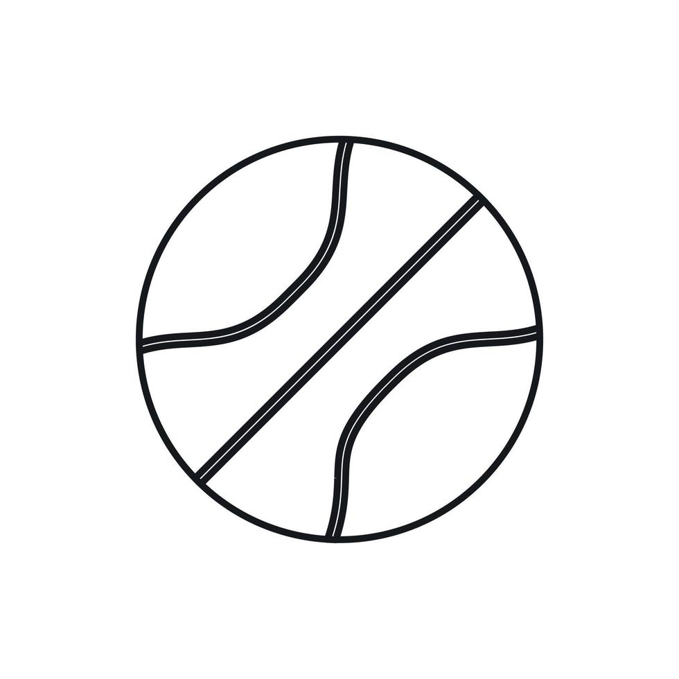 Basketball ball icon, outline style vector