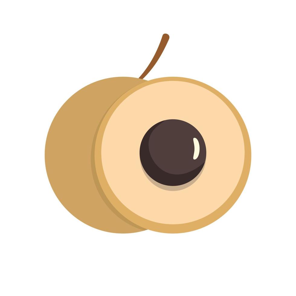 icono de longan, estilo plano vector