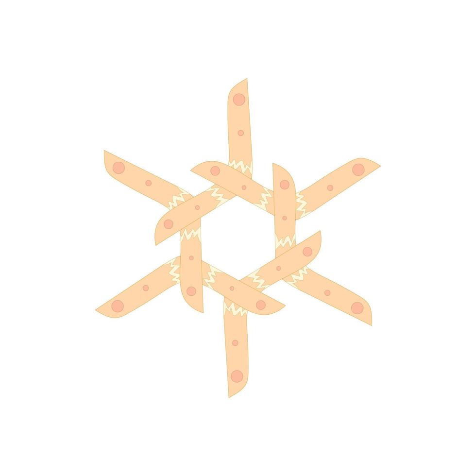 Light pink abstract shape icon, cartoon style vector