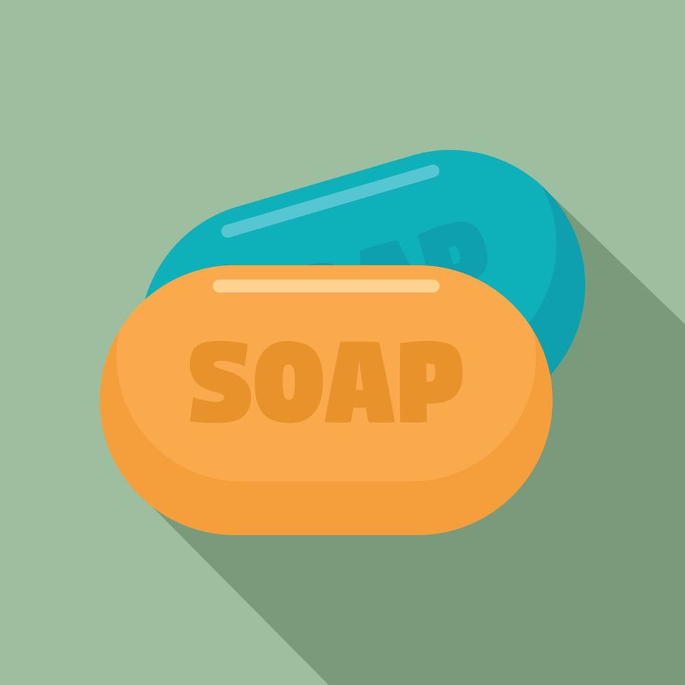 Soap brick icon, flat style vector