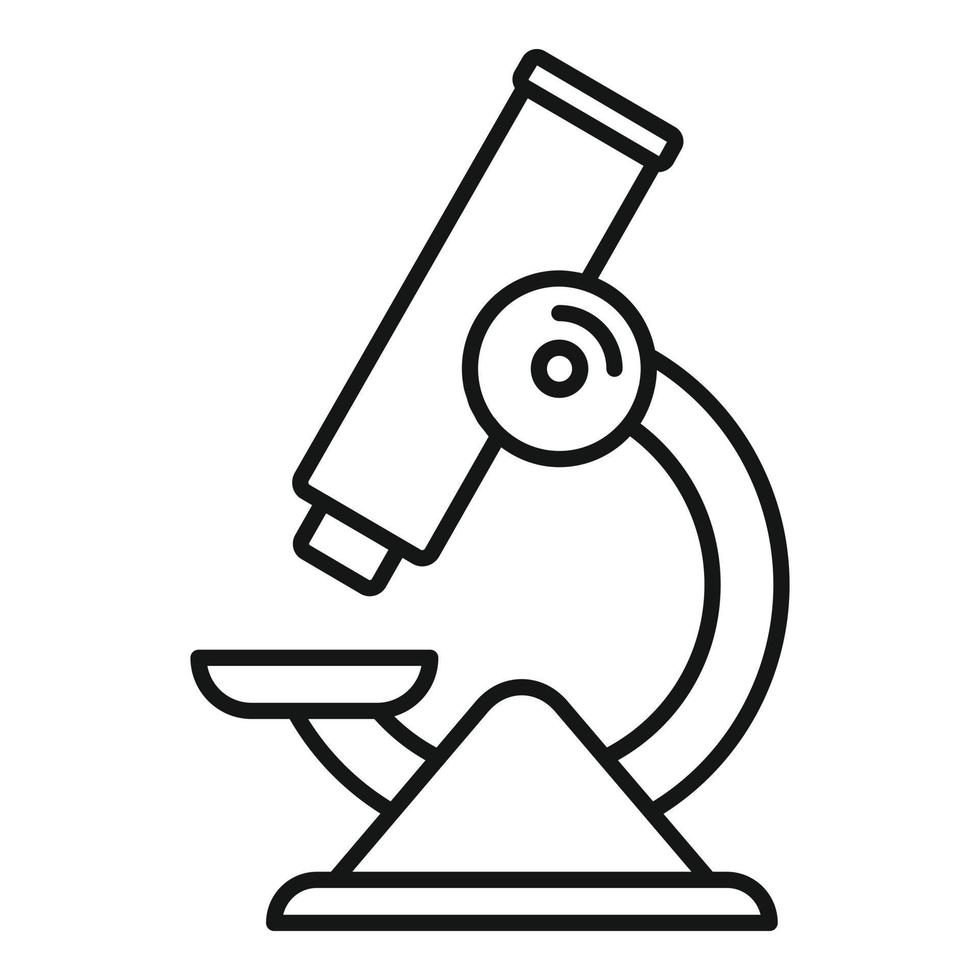 Microscope exploration icon, outline style vector