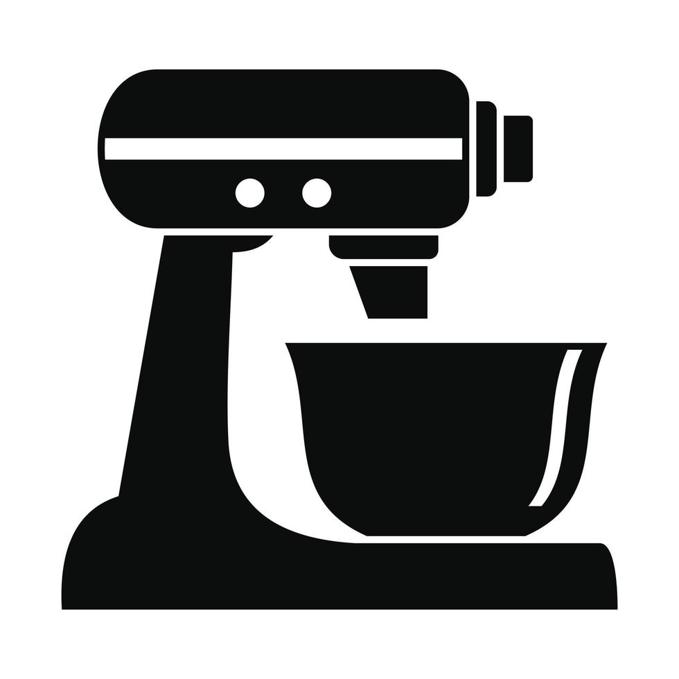 Machine mixer icon, simple style vector