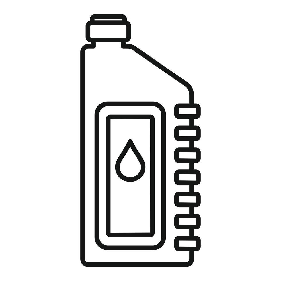 icono de aceite de motor de bicicleta, estilo de contorno vector