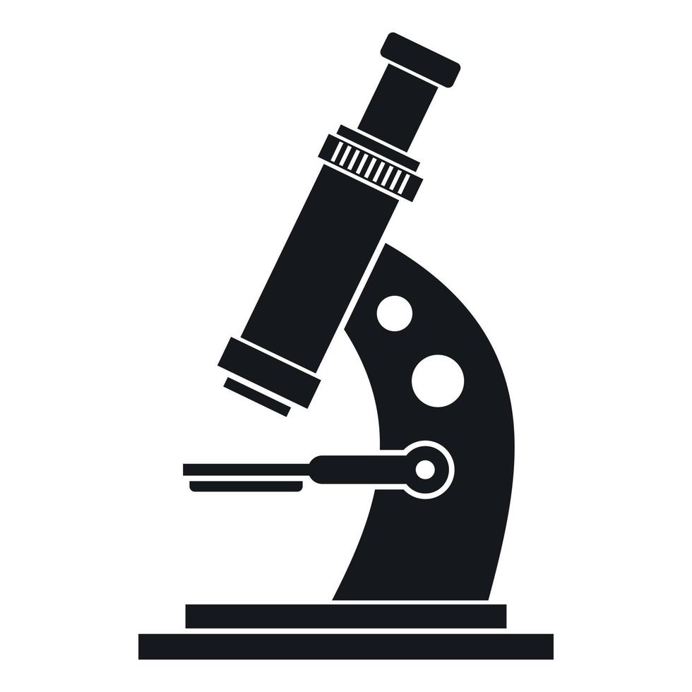 Microscope icon, simple style vector