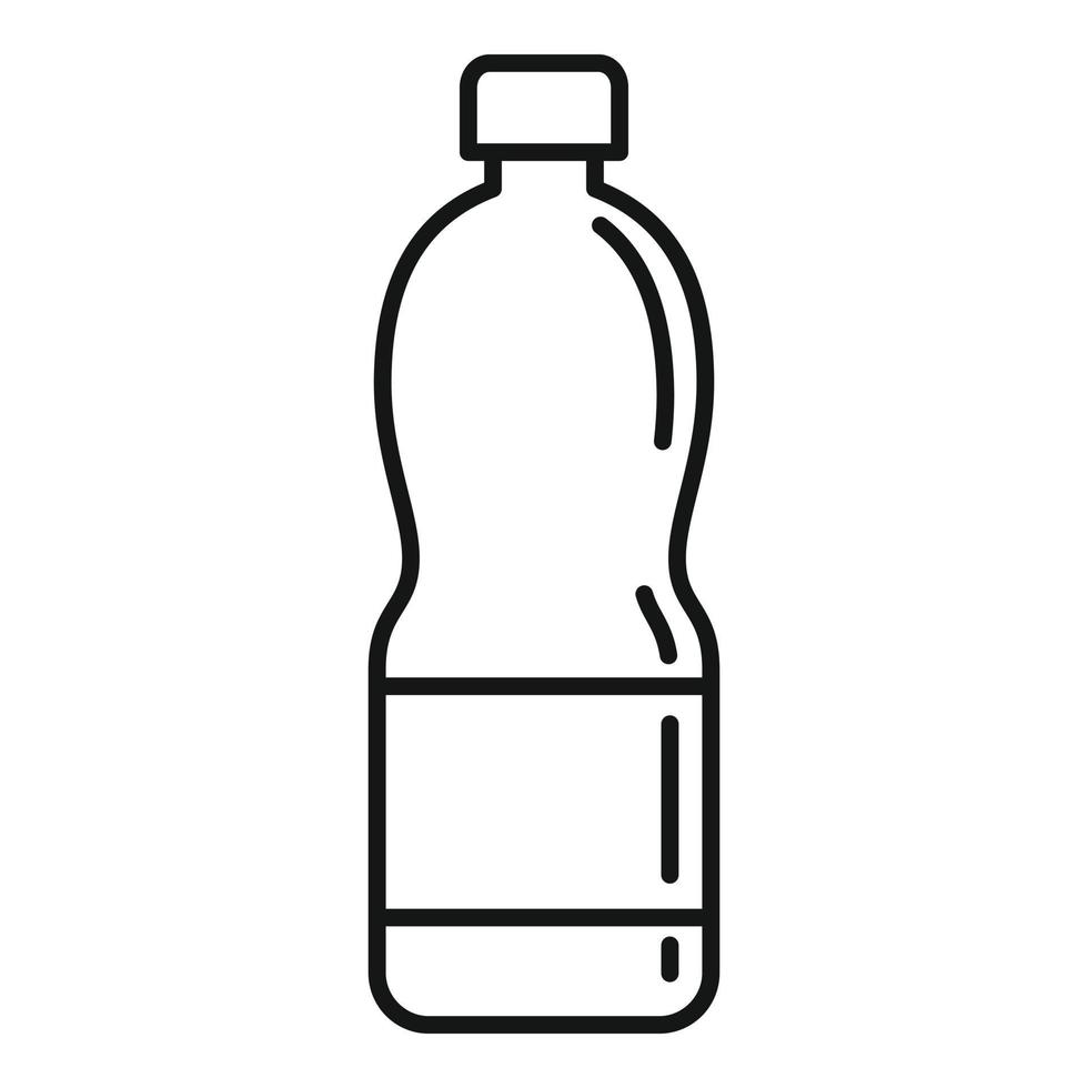 icono de botella de agua, estilo de contorno vector