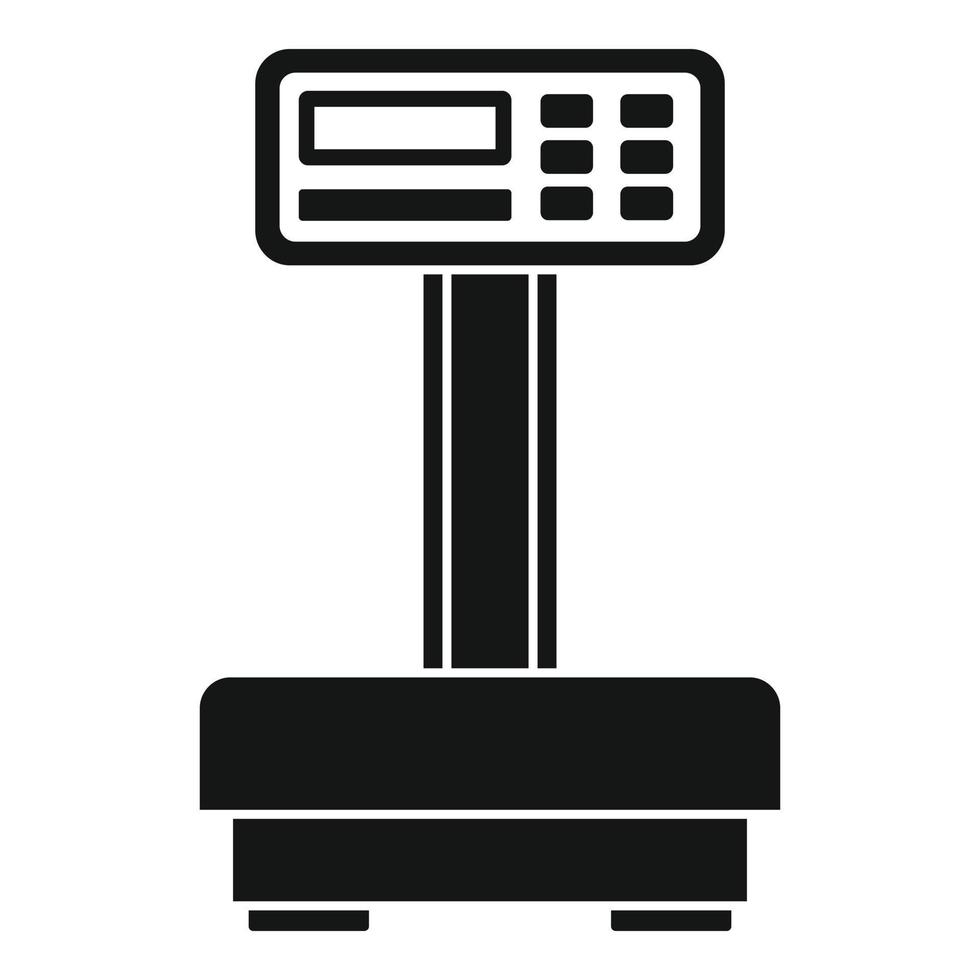 Digital scales icon, simple style vector