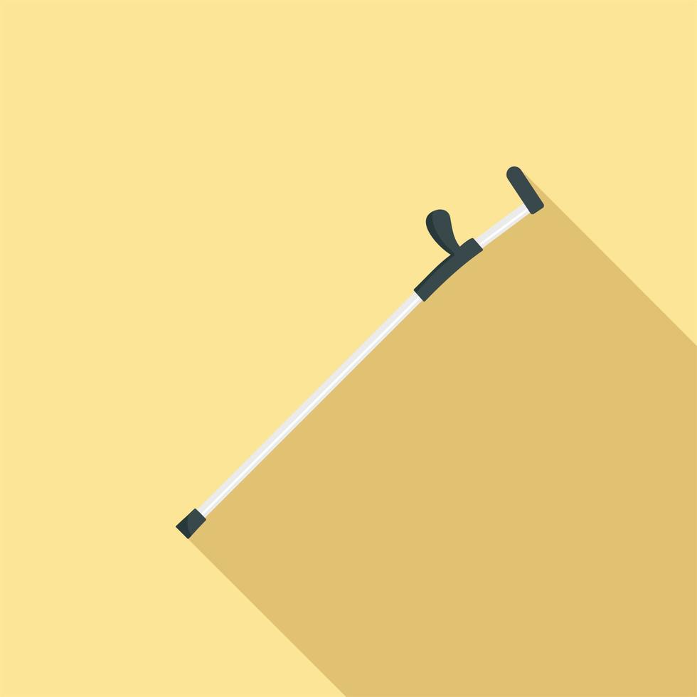 Modern walking stick icon, flat style vector