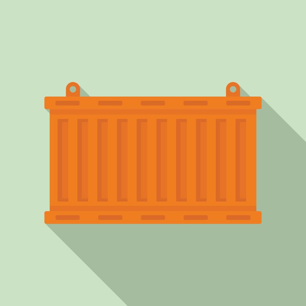 Express cargo container icon, flat style vector