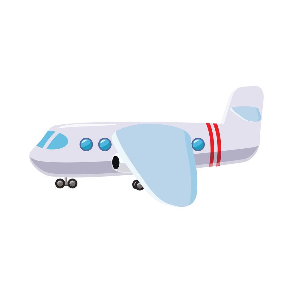 Light airplane icon, cartoon style vector