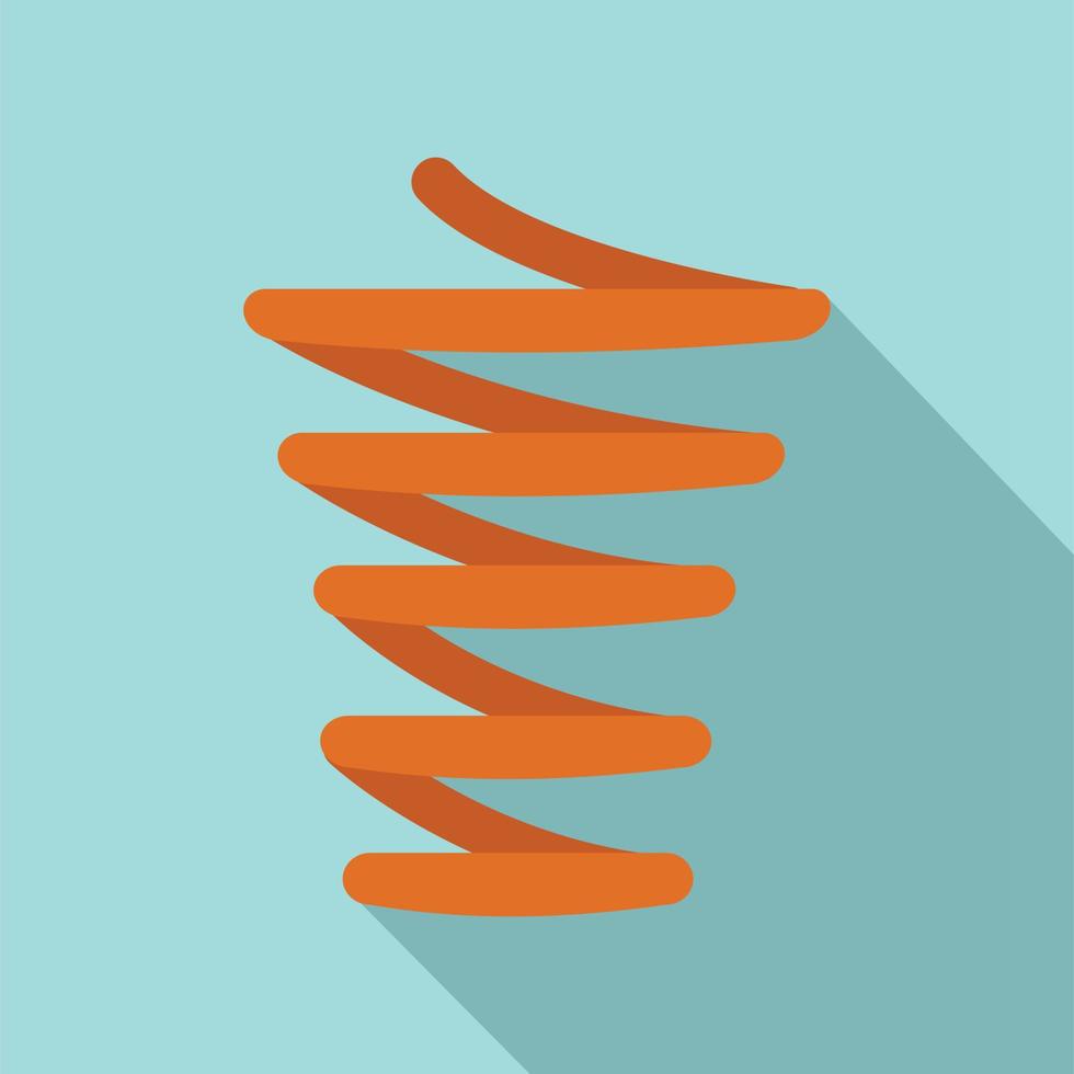 Jump coil icon, flat style vector