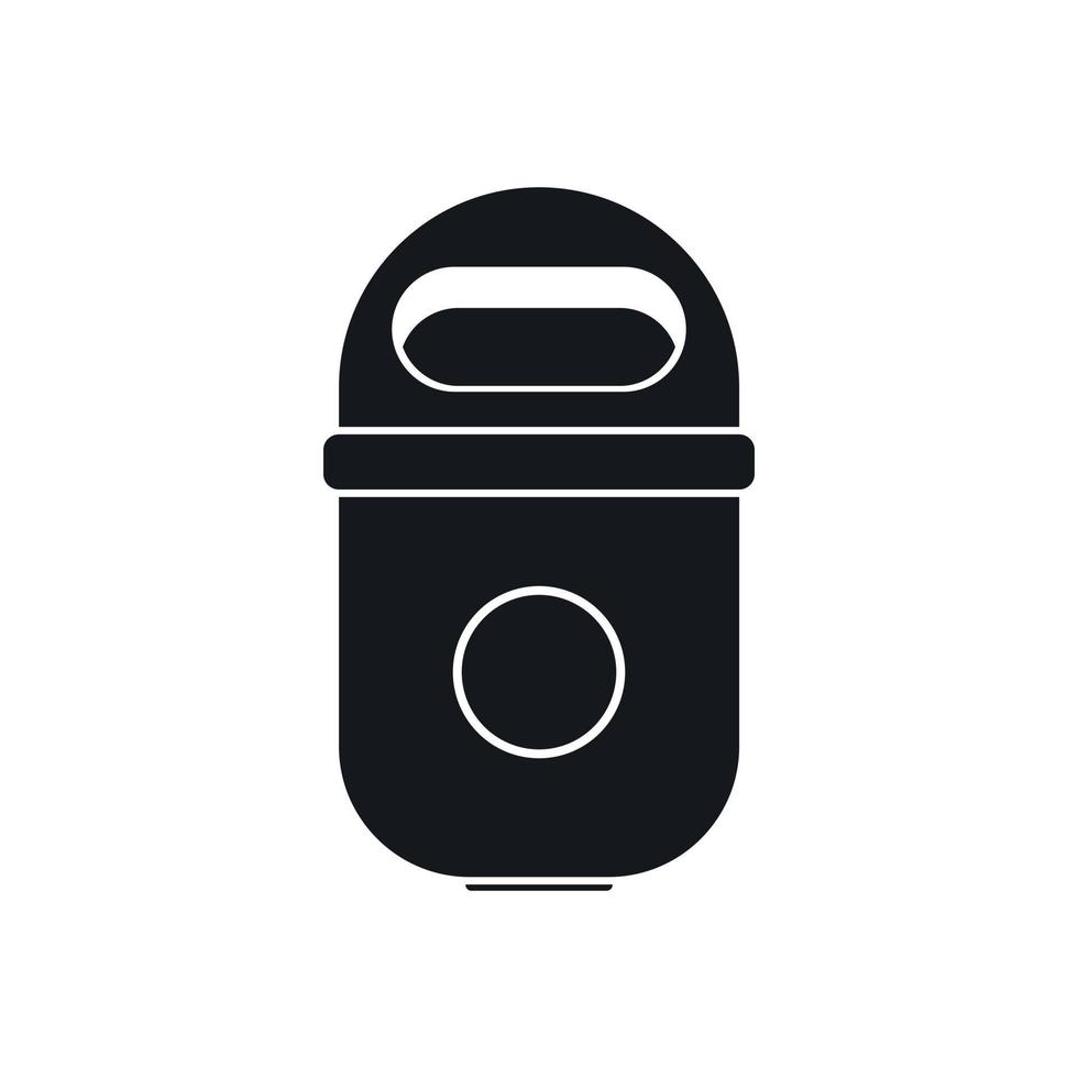 Trash can icon, simple style vector