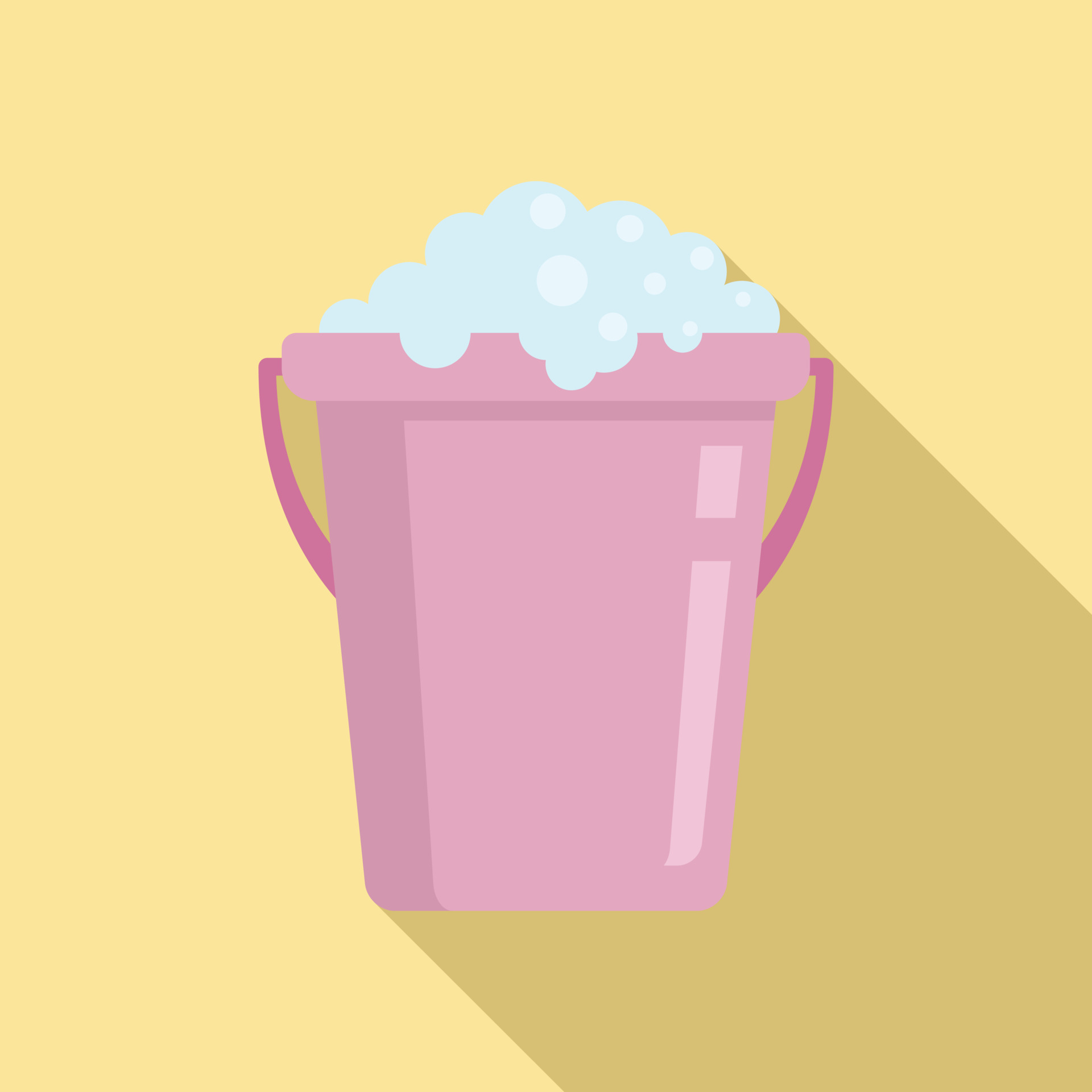 Wash soap bucket icon, flat style 14622128 Vector Art at Vecteezy